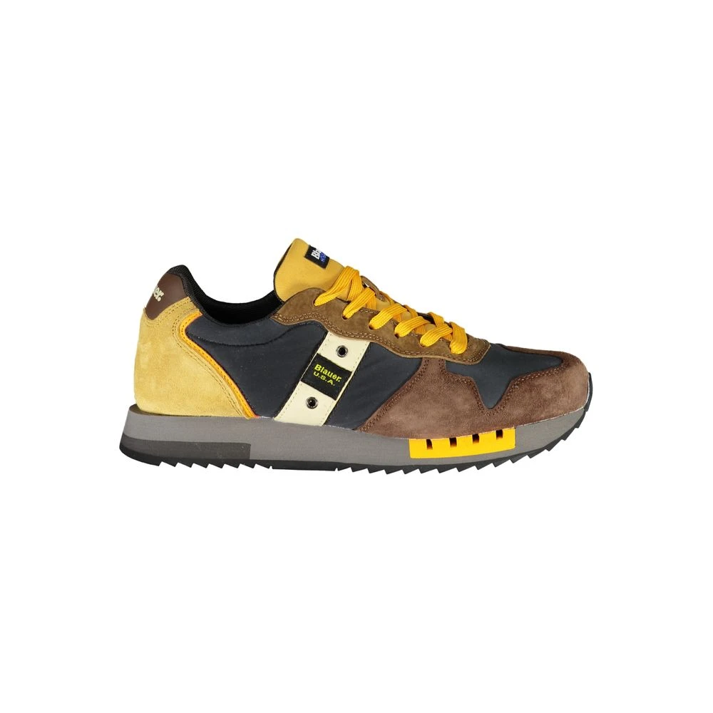 Blauer Men's Multicolor Sneakers,, Elegant Contrast Lace Trainers Size 10 Uk