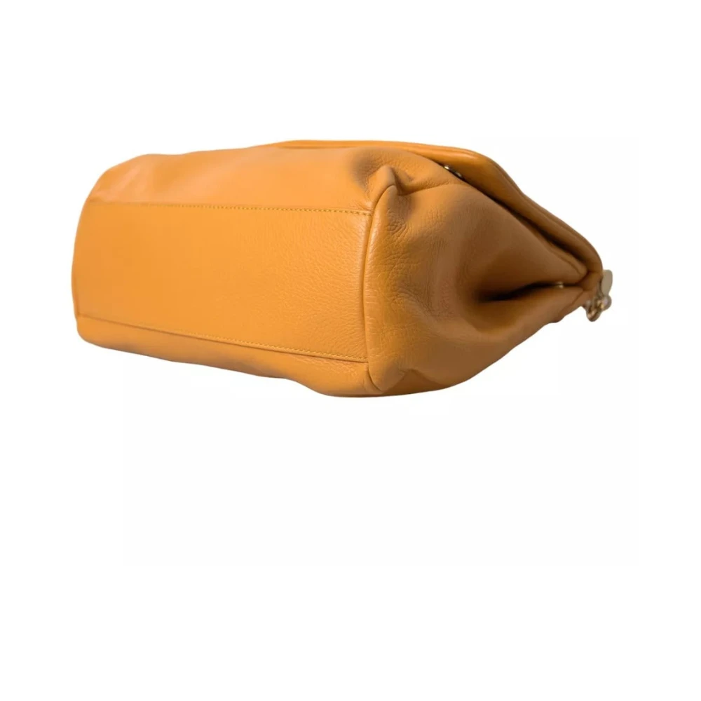 Dolce & Gabbana Gele leren Satchel tas Yellow Dames