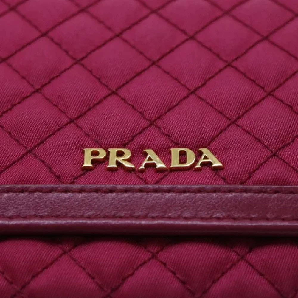 Prada Vintage Pre-owned Canvas wallets Pink Dames