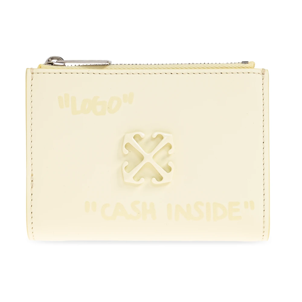 Off White Vrouw Geel Accessoires Dames, One Size, Wallets & Cardholders