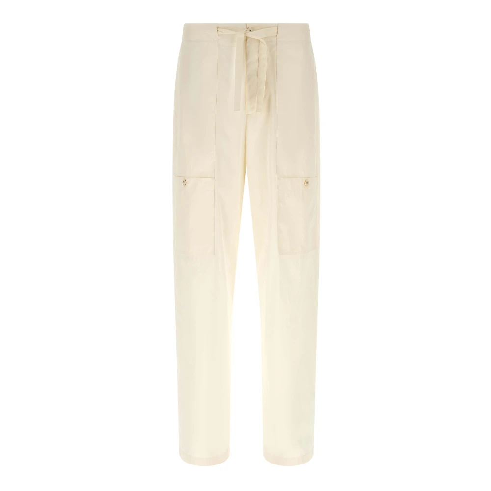 Jil Sander Hombre Beige - Pantalones Cargo De Popelina De Algodón - Trousers - S - Pantalones Cargo De Popelina De Algodón