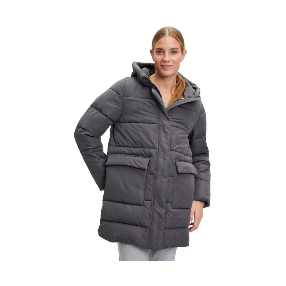 Cartoon Warme Winter Pufferjas Gray Dames