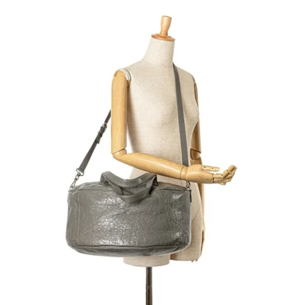 Balenciaga Vintage Pre-owned Leather handbags Gray Dames