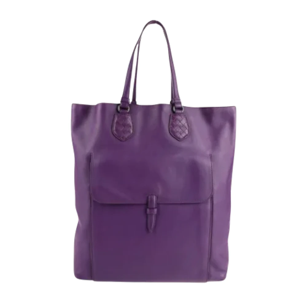 Bottega Veneta Vintage Pre-owned Leather handbags Purple Dames