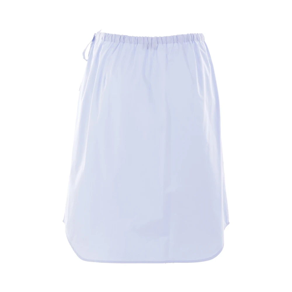 Dries Van Noten Blauwe Katoenen Rok met Applicaties Blue Dames