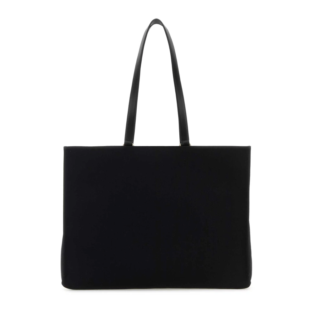 Salvatore Ferragamo Canvas TT Sign Winkel Tas Black Dames