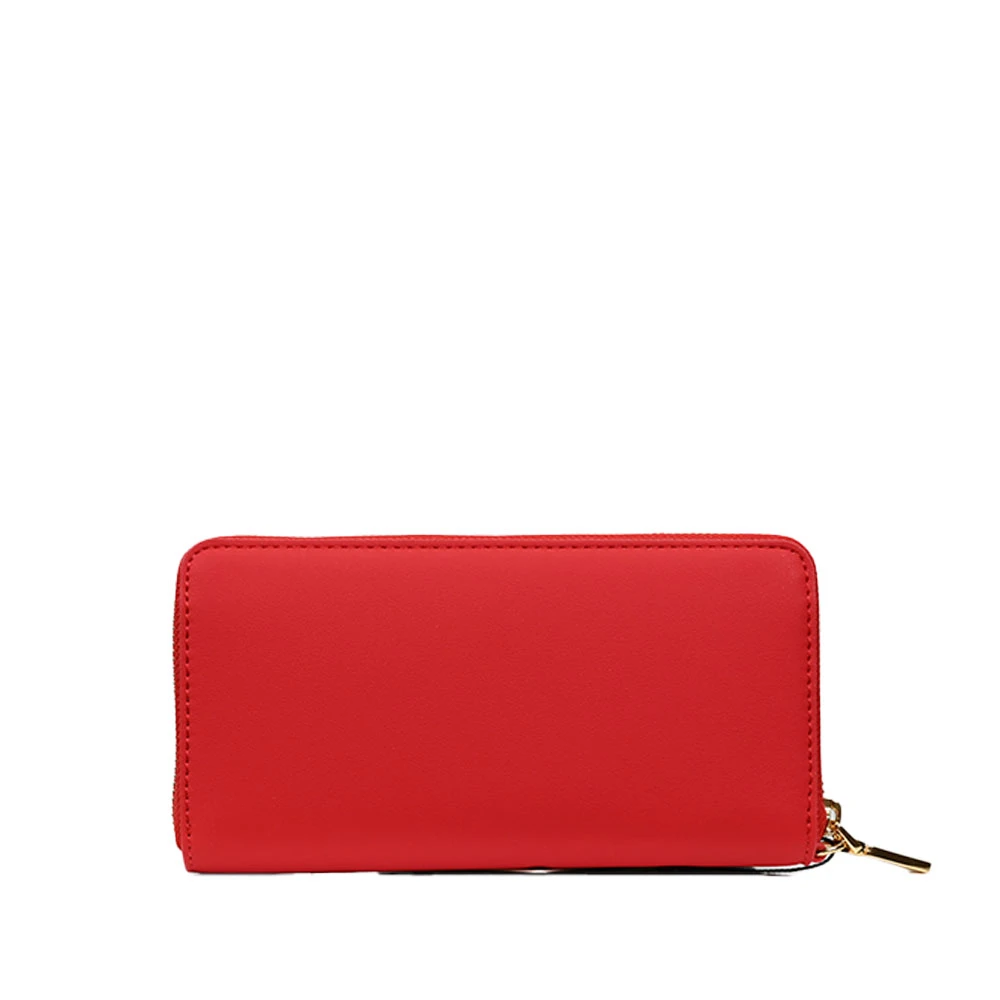 Love Moschino Rode Portemonnee met Metalen Logo Red Dames