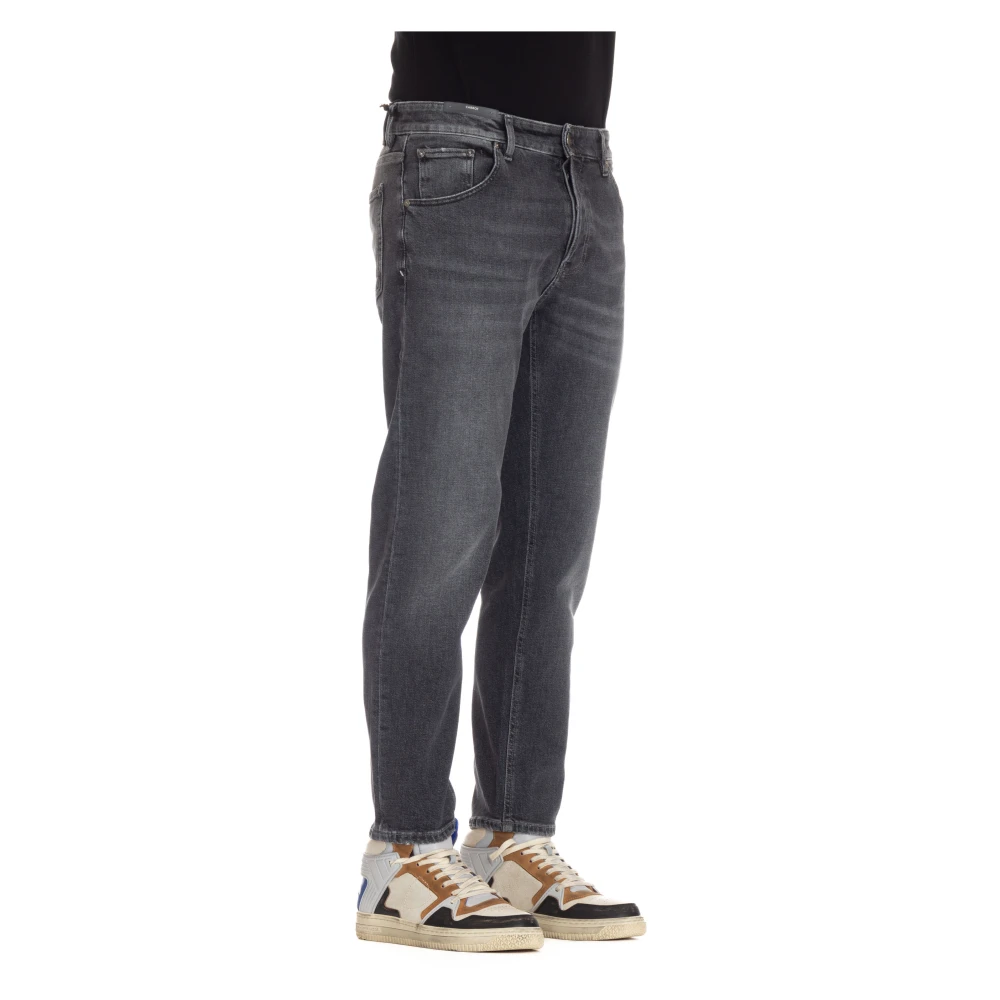 PT Torino Grijze Denim Carrot Fit Jeans Gray Heren