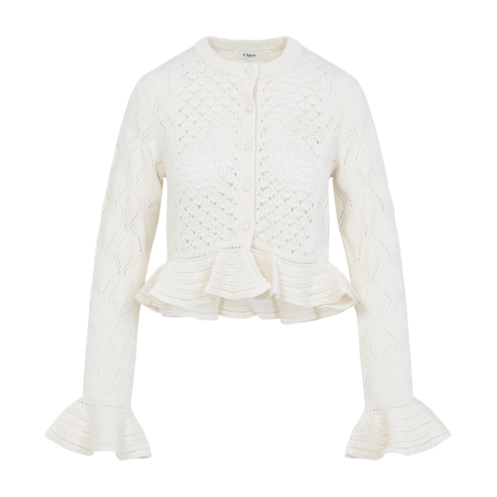 Chloé Women's White Jumper For Aw25 - Cardigans - M - Knitwear