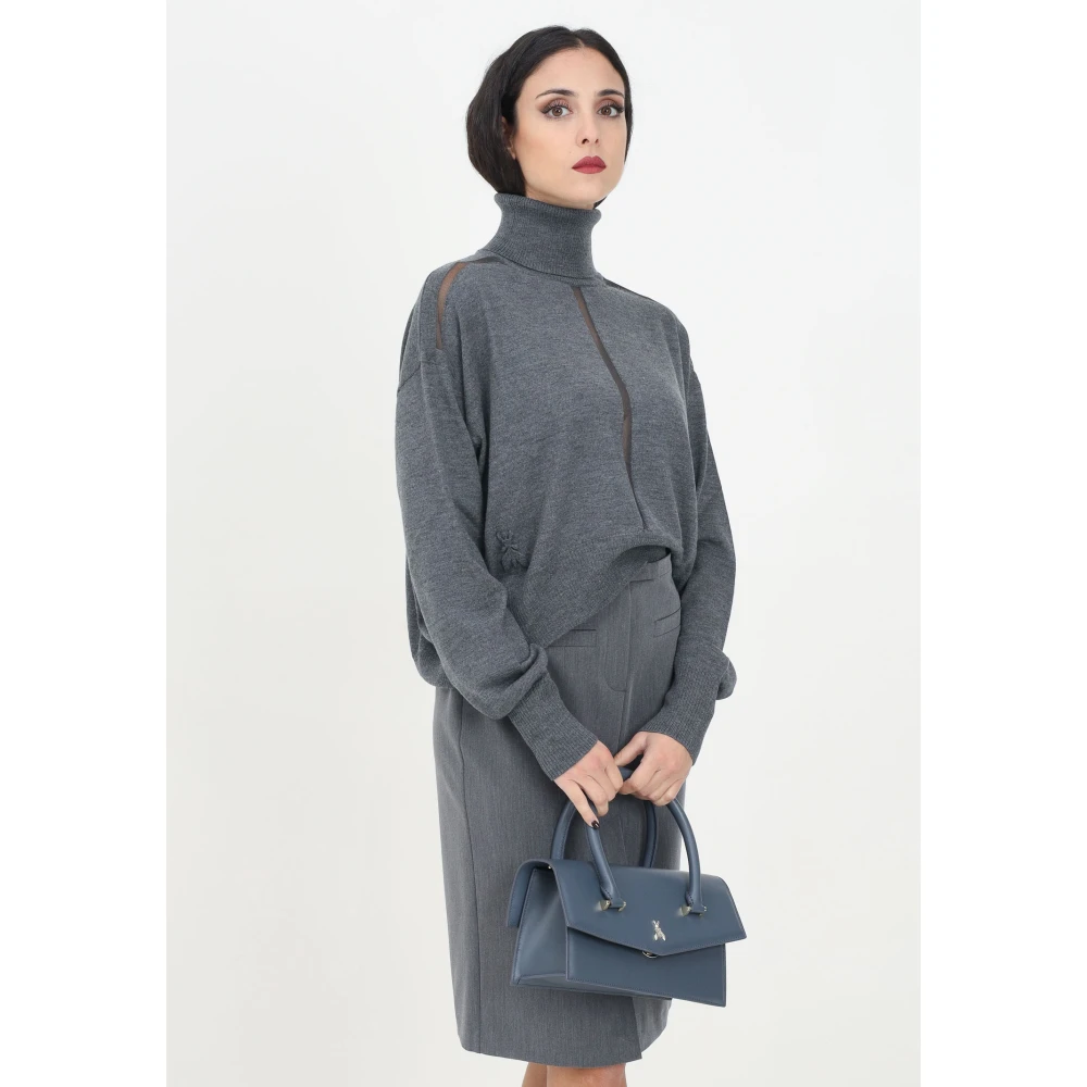 PATRIZIA PEPE Moderne Grijze Coltrui Gray Dames