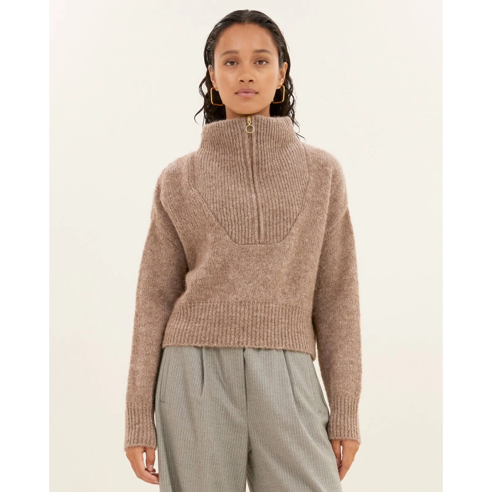 By-Bar Boxy Beau Pullover Beige Dames