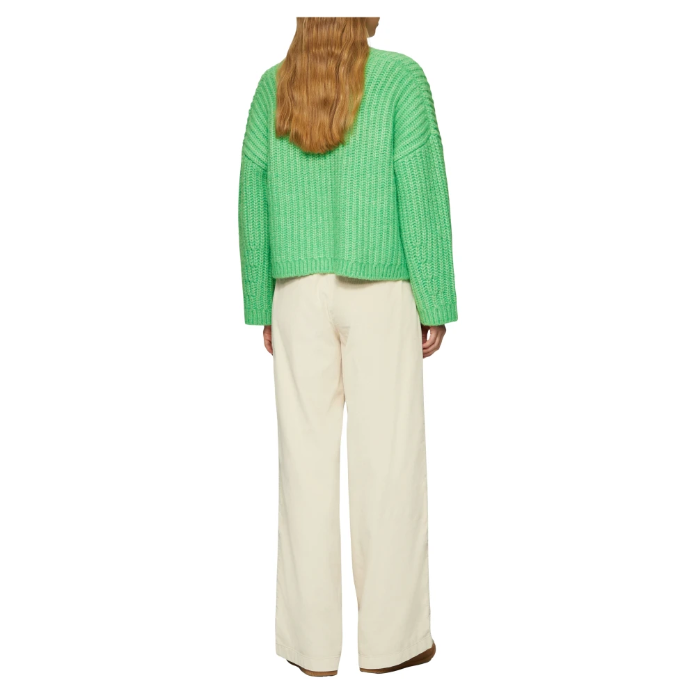 s.Oliver Zachte Gebreide Vest in Polylana Green Dames