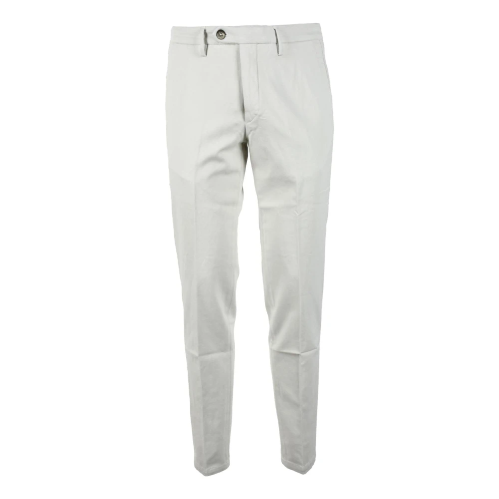 Michele Carbone Katoenmix Stretch Broek White Heren
