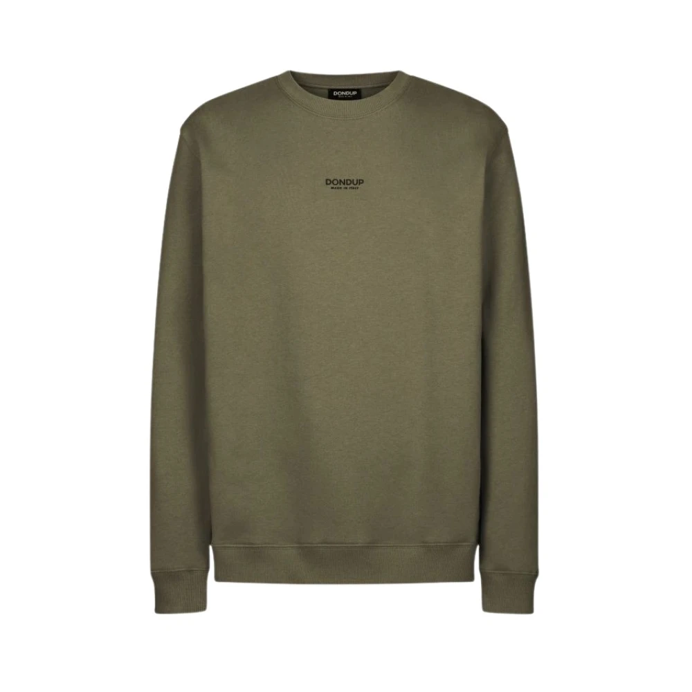 Dondup Mannelijk Groente Hoodies & Sweatvesten Heren, Groen, Xl, Katoen, Crewneck Sweatshirt