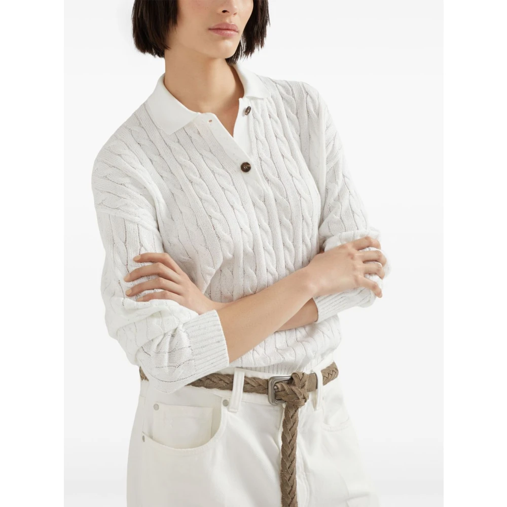 BRUNELLO CUCINELLI Witte Truien voor Vrouwen White Dames
