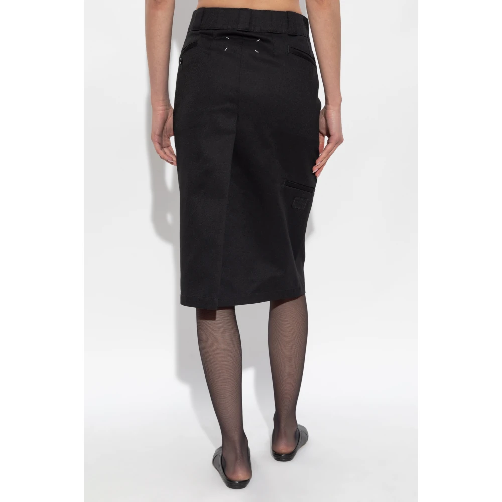 Maison Margiela Rok met Plooi Black Dames