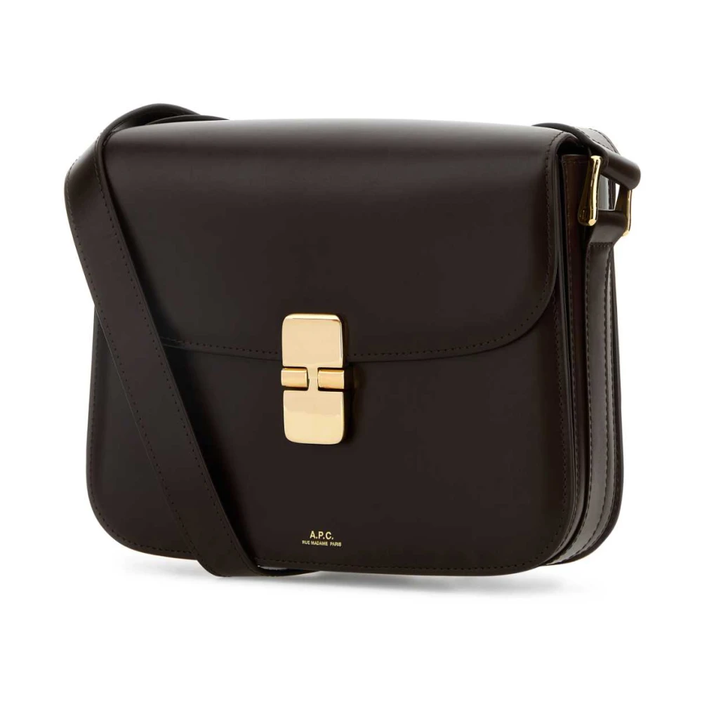 A.p.c. Grace Crossbody Tas in Donkerbruin Leer Brown Dames