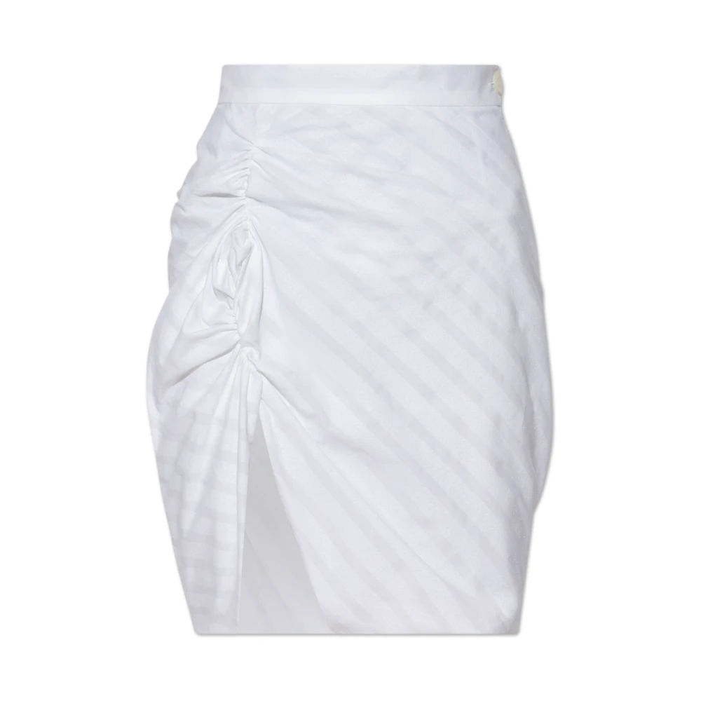 Vivienne Westwood Women's White Skirt With Decorative Draping