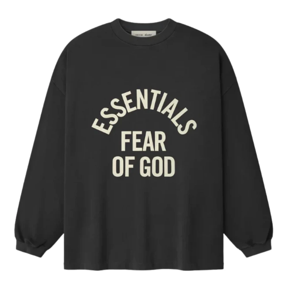 Fear Of God Black Sweatshirts, Male, M, Essential Tee