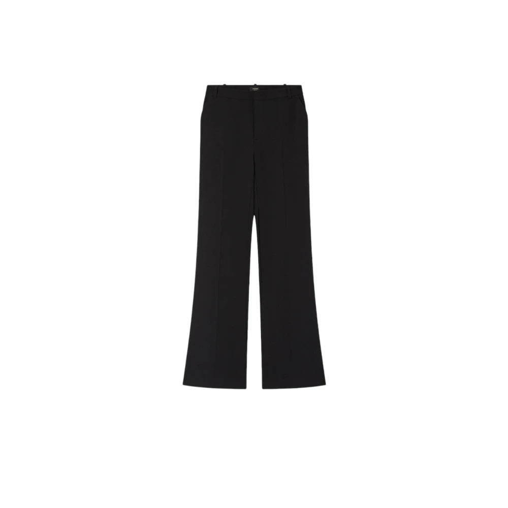 Pinko Zwarte Stretch Crepe Bell Broek Black Dames