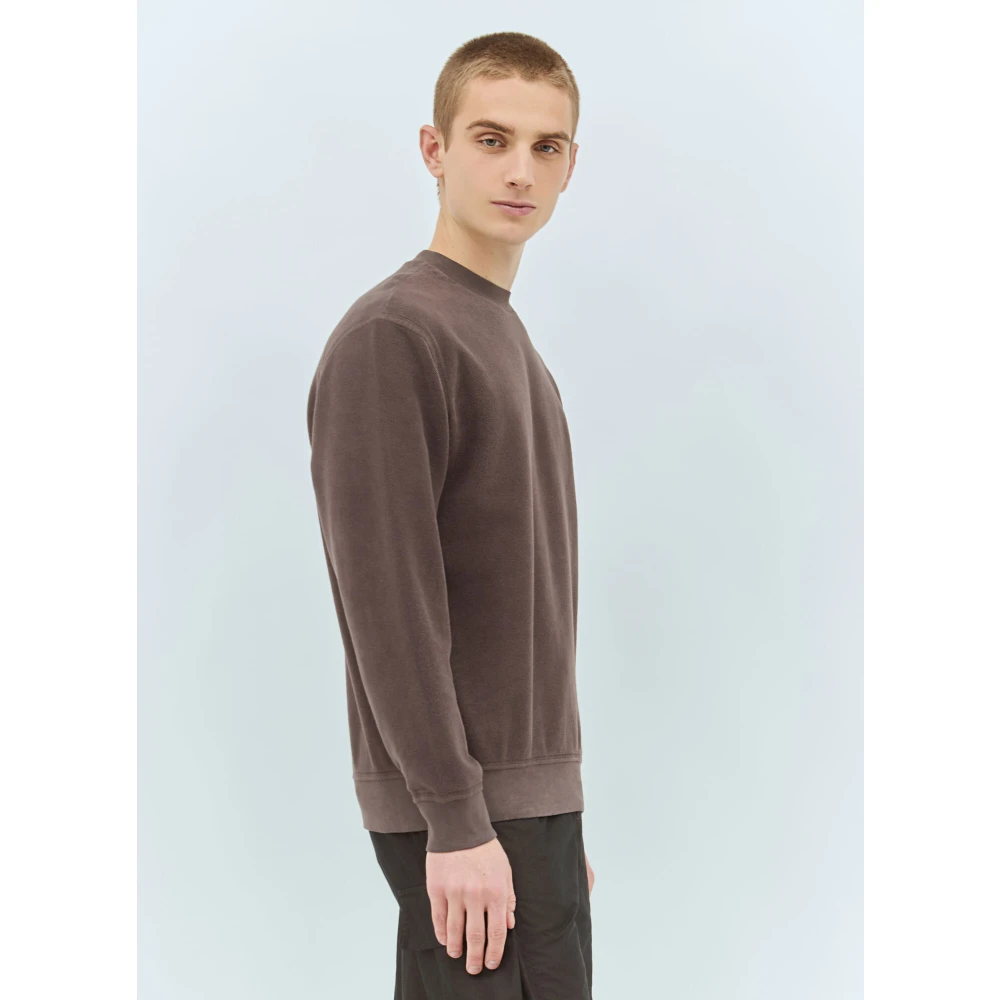 C.P. Company Zachte Katoenen Crewneck Sweatshirt Logo Purple Heren