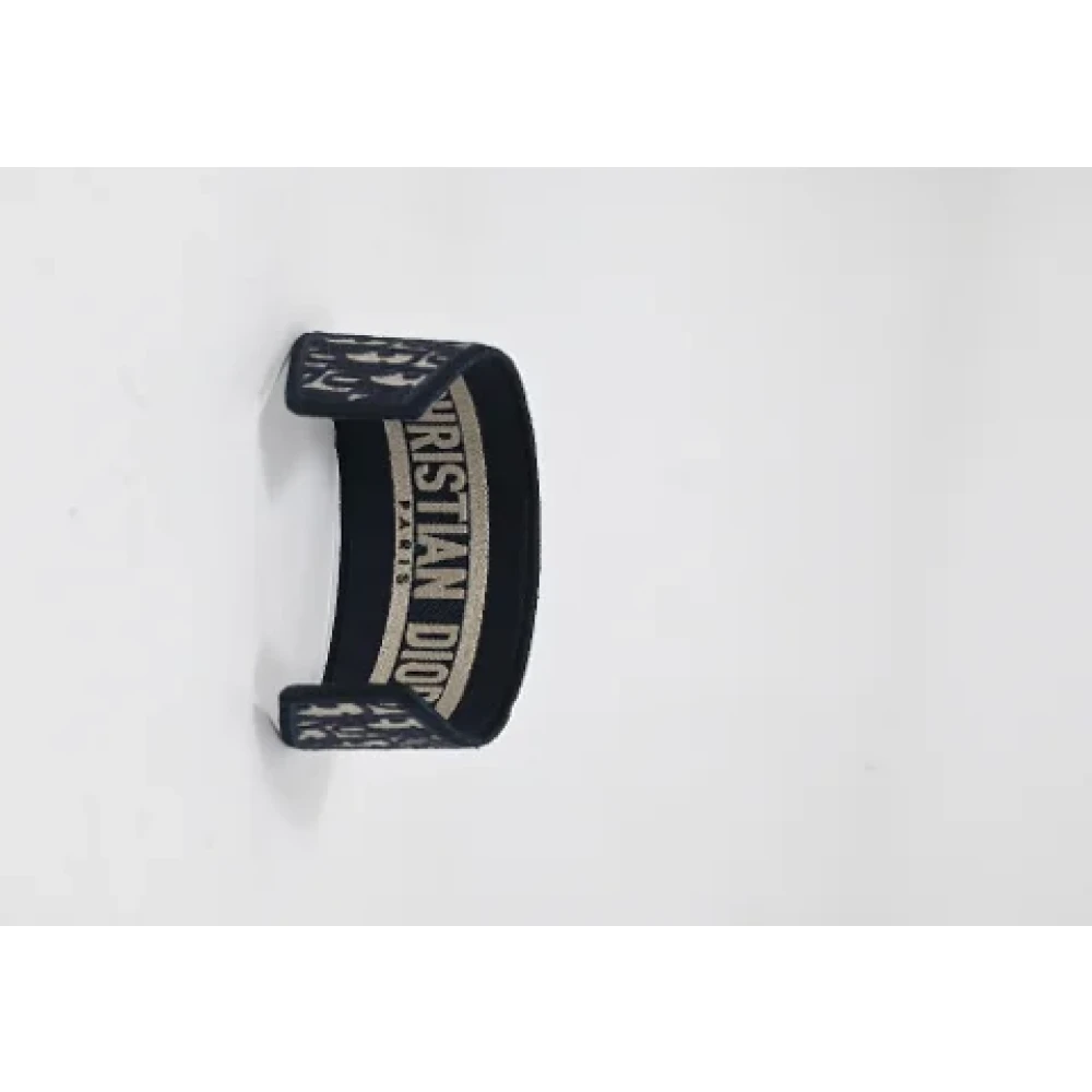 Dior Vintage Pre-owned Cotton hair-accessories Blue Dames