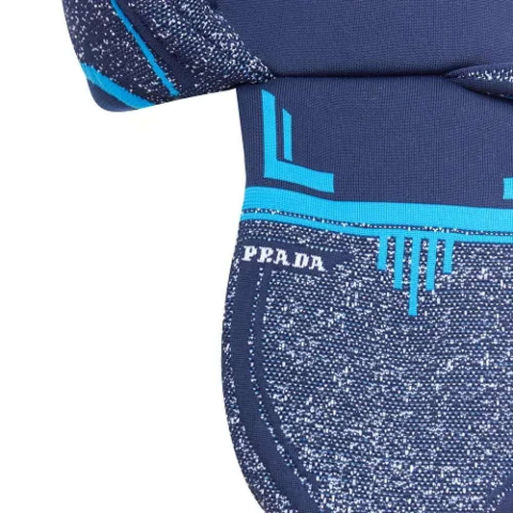 Prada Nylon hats Blue Heren