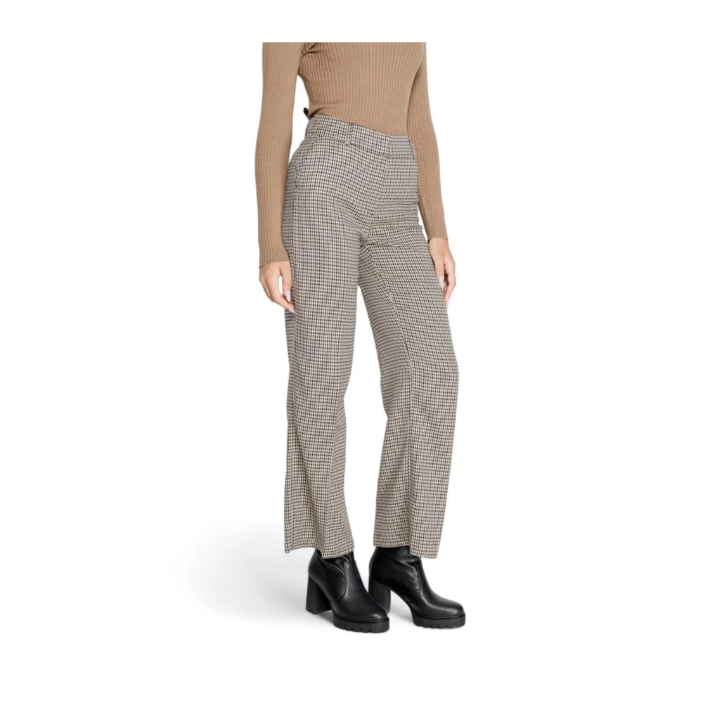 Only Beige Tailored Polyester-Blend Broek Gray Dames