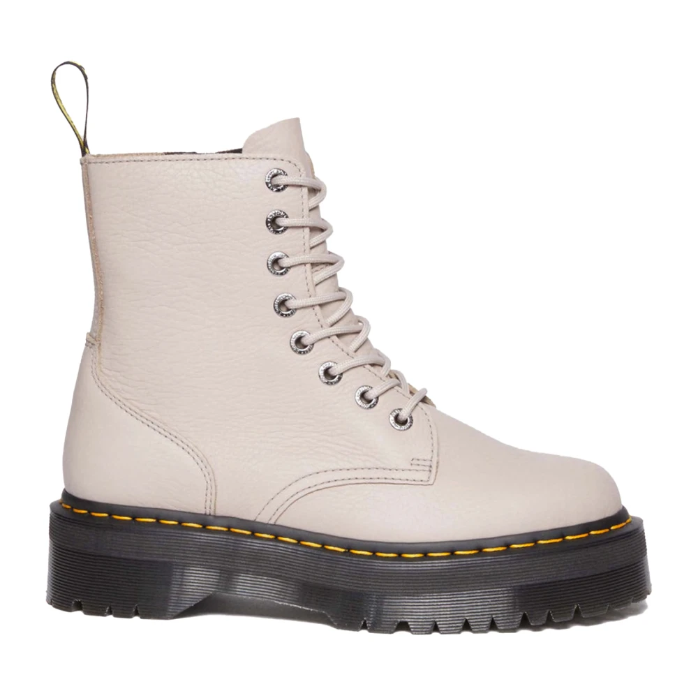 Dr. Martens Women's Beige Jadon Iii Pisa Leather Platform Boots
