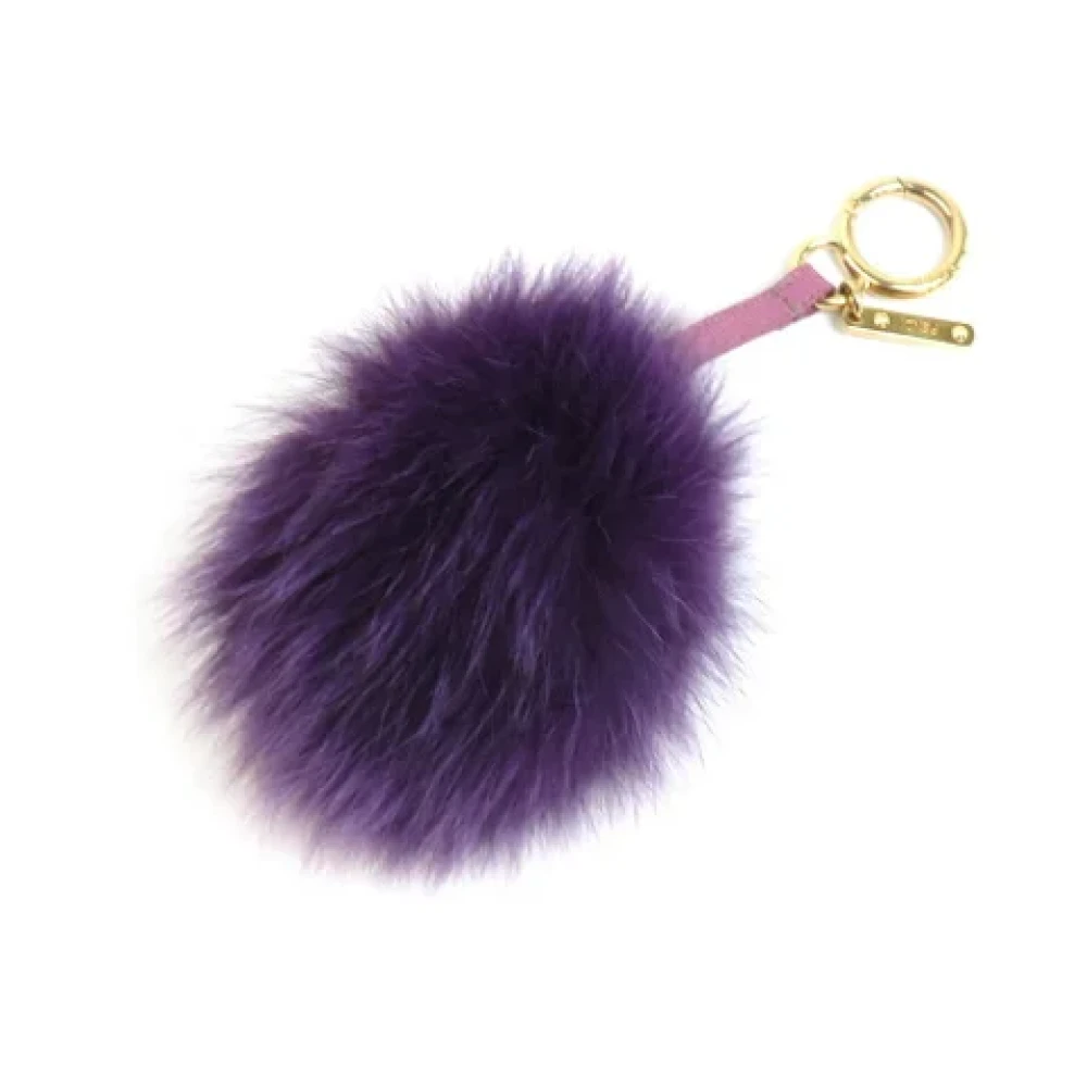 Fendi Vintage Pre-owned Fur key-holders Purple Dames