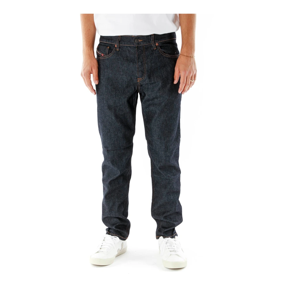 Diesel Slim Fit Midwaist Tapered Jeans Gray Heren