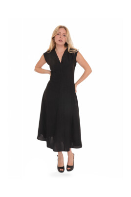 flared-v-neck-midi-dress