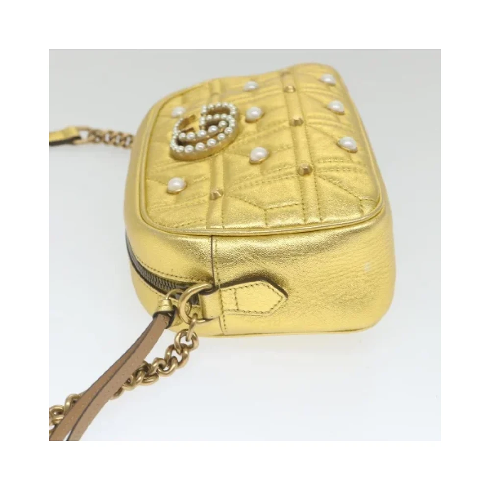 Gucci Vintage Pre-owned Leather gucci-bags Yellow Dames