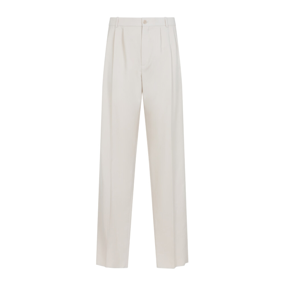 【 Saint Laurent】Ivory wool pant White White Saint Laurent Pants for Women | Lyst