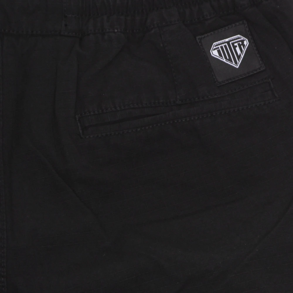 Iuter Zwarte Cargo Shorts Ripstop Stof Black Heren