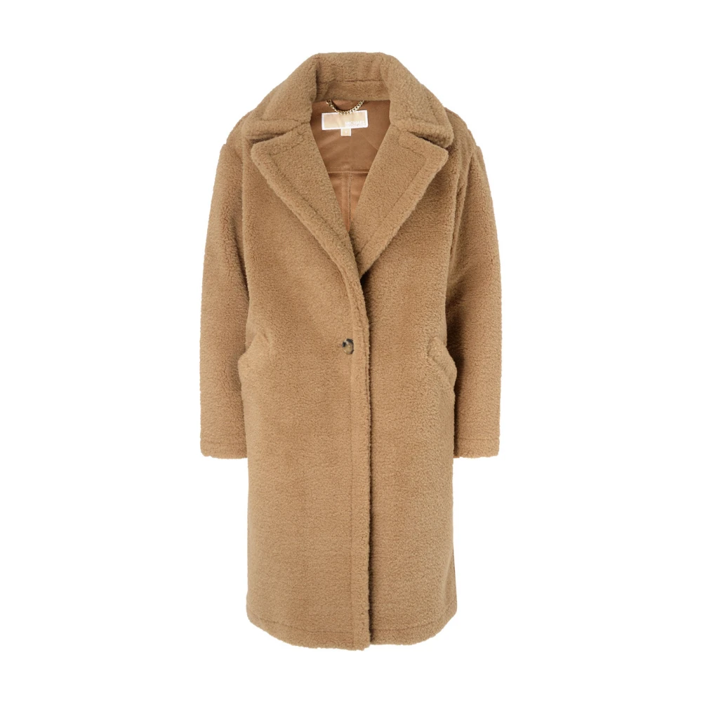 Michael Kors Teddy Shearling Coat Brown Dames