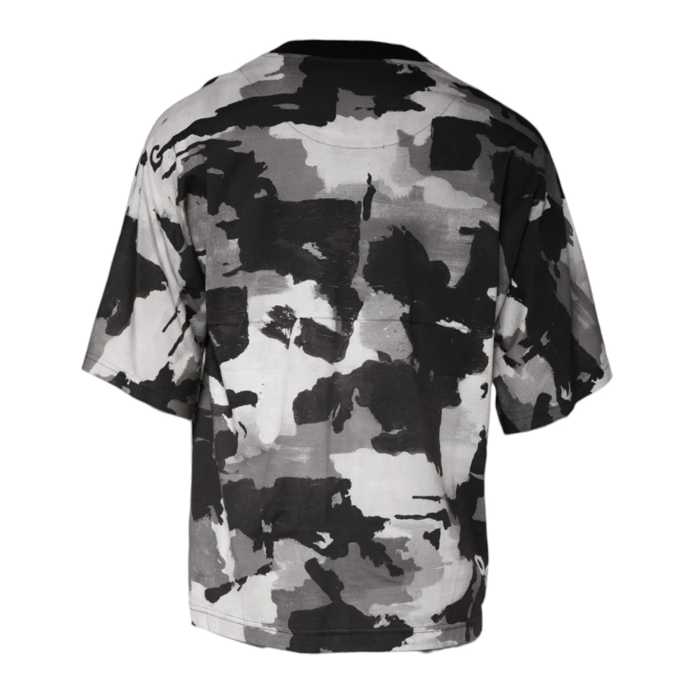 Dolce & Gabbana Camouflage Logo Crewneck T-shirt Multicolor Heren