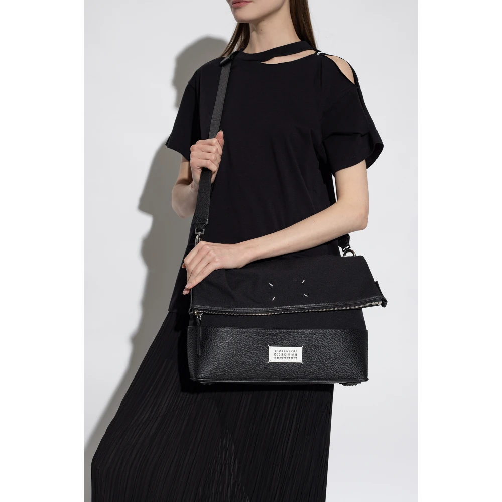 Maison Margiela Schoudertas met logo Black Unisex