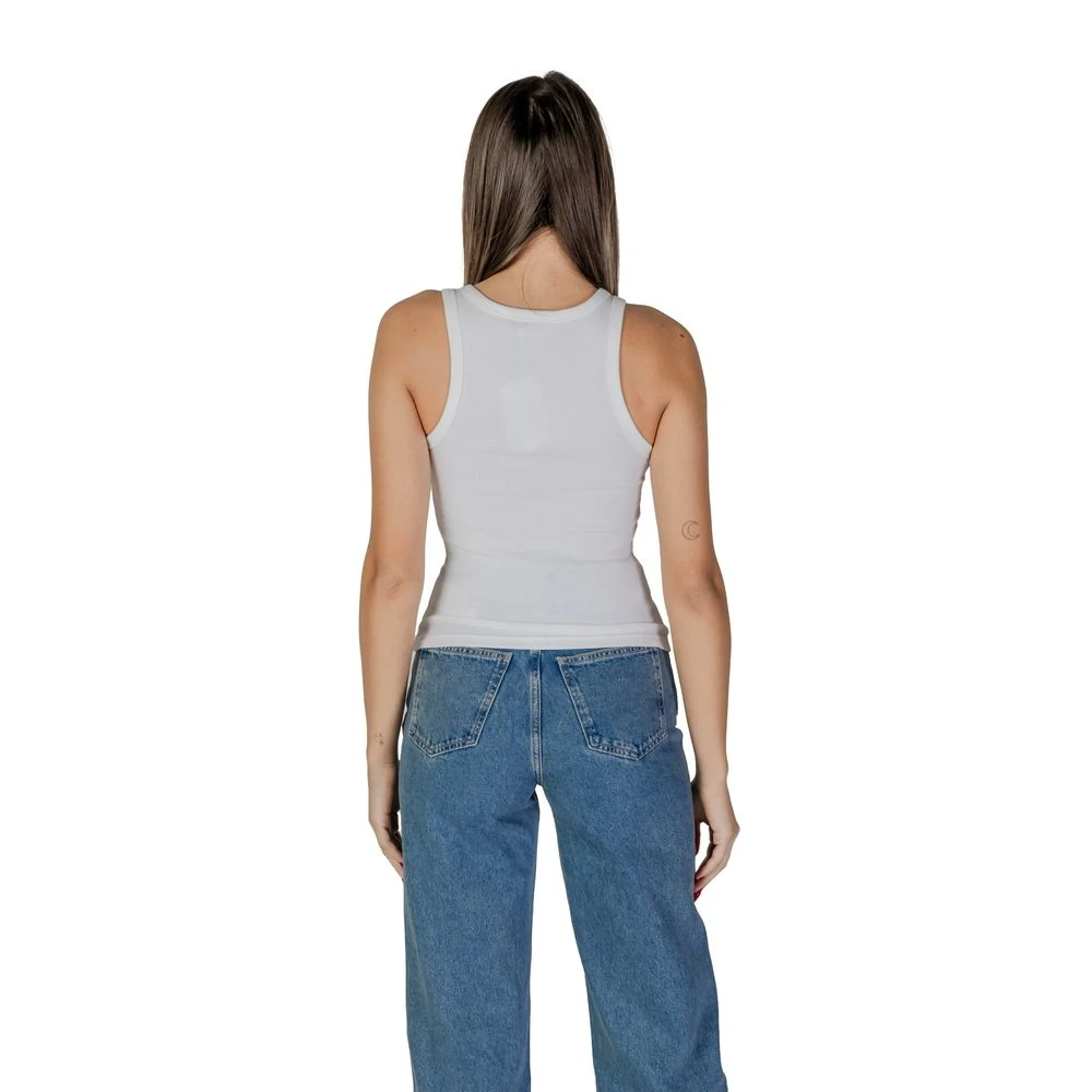 Calvin Klein Jeans Witte Katoenen Tops & T-shirt Dames Collectie White Dames