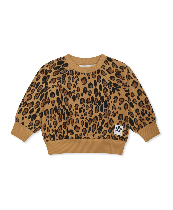 sweatshirt-beige-a-pois-avec-bouton-pression
