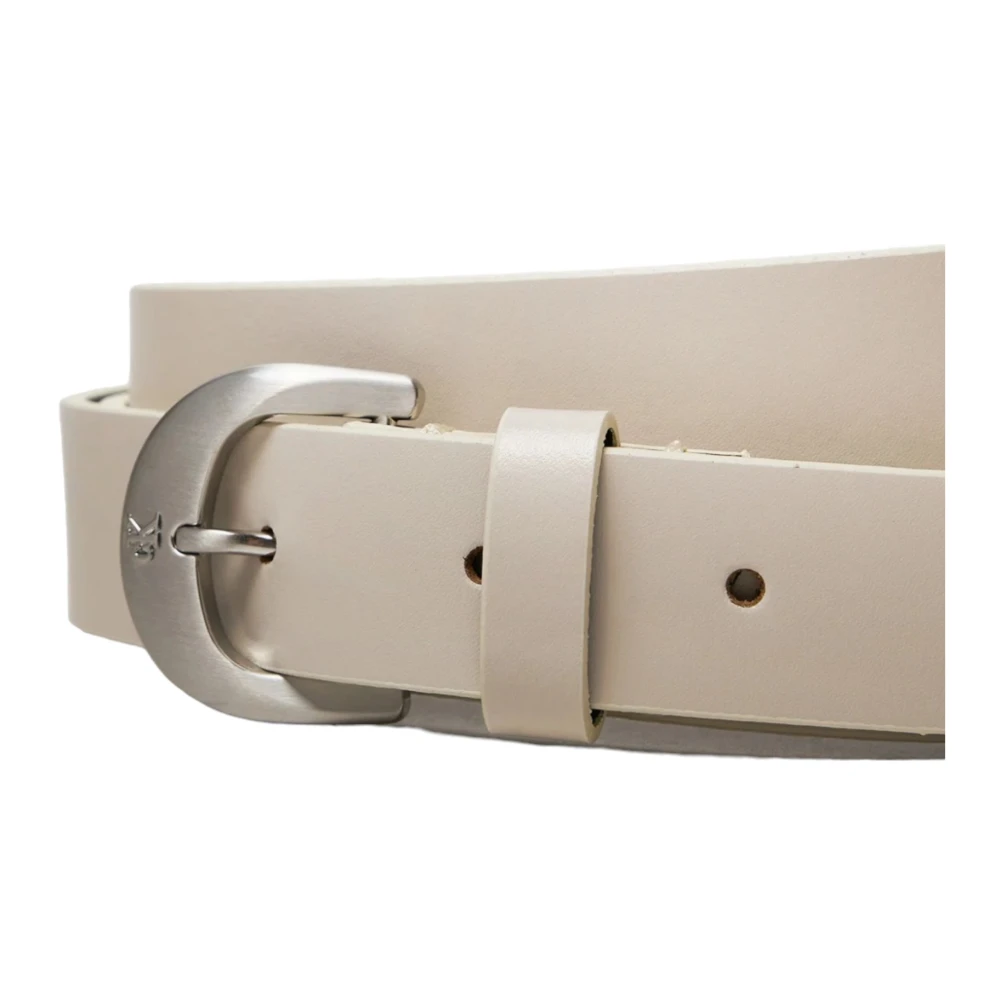 Calvin Klein Jeans Casual Pin Gesp Leren Riem Beige Dames