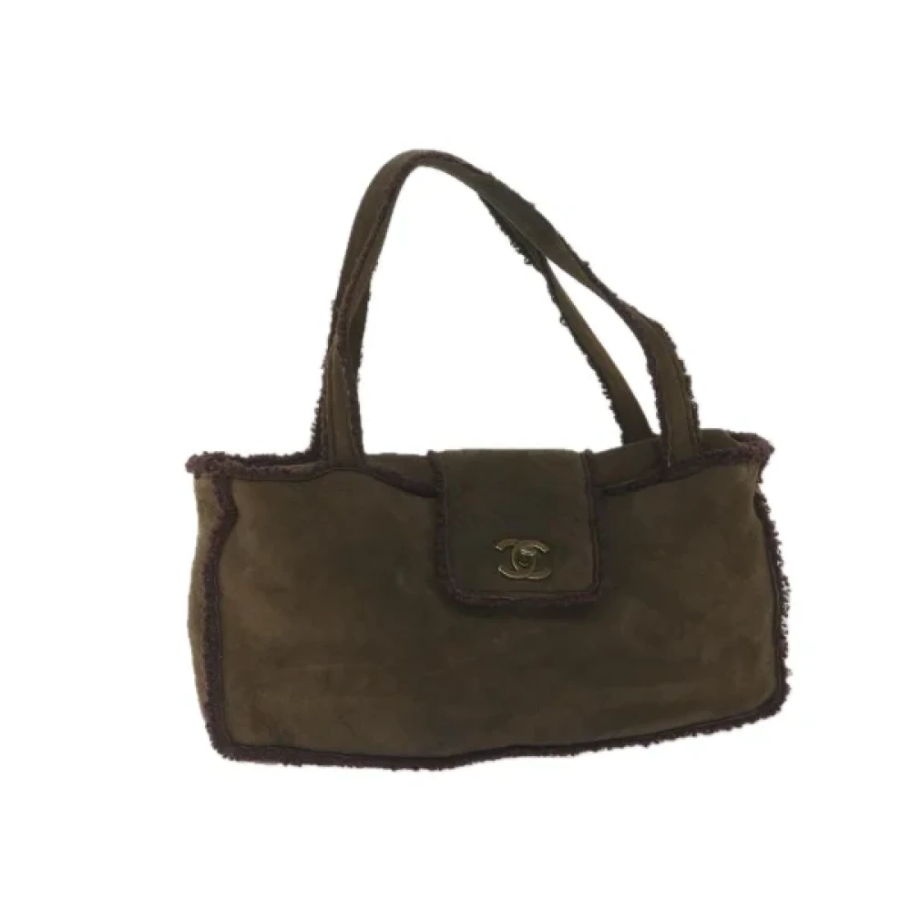 Chanel Vintage Pre-owned Suede handbags Brown Dames