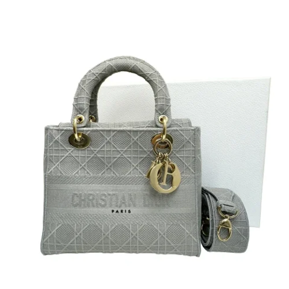Dior Vintage Pre-owned Canvas dior-bags Gray Dames
