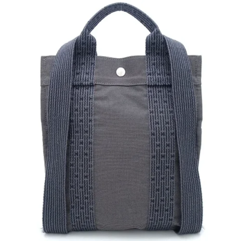 Hermès Vintage Pre-owned Fabric backpacks Gray Dames