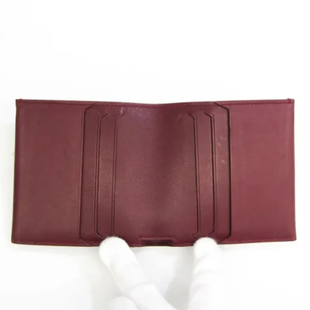Bottega Veneta Vintage Pre-owned Leather wallets Red Dames