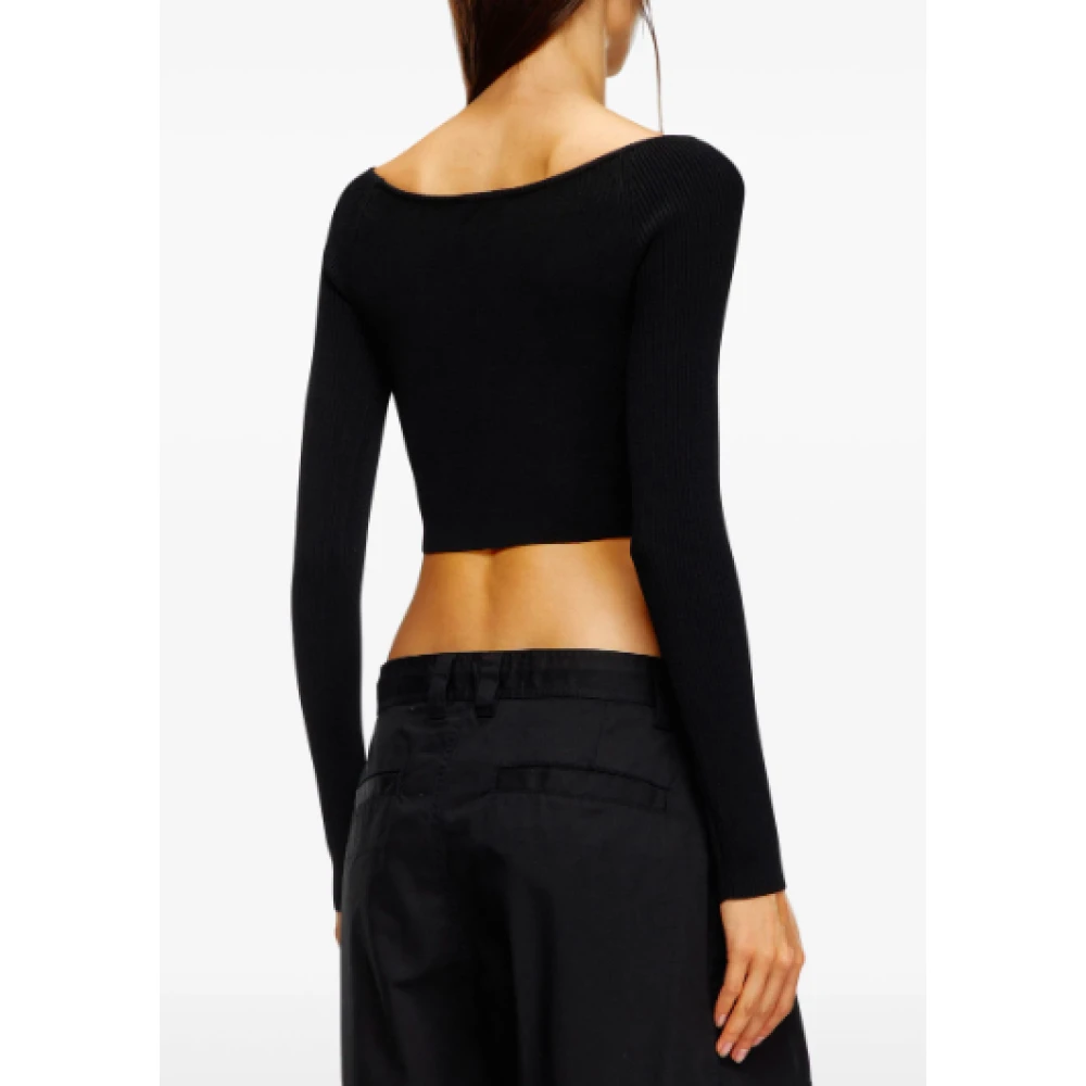 Diesel Zwarte Longsleeve Top Black Dames