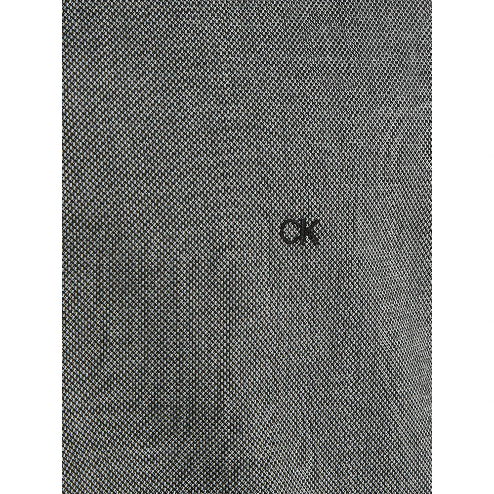 Calvin Klein Heather Structure Slim Overhemd Gray Heren