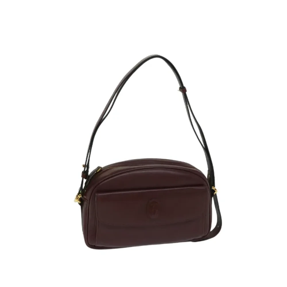 Cartier Vintage Pre-owned Leather shoulder-bags Red Dames