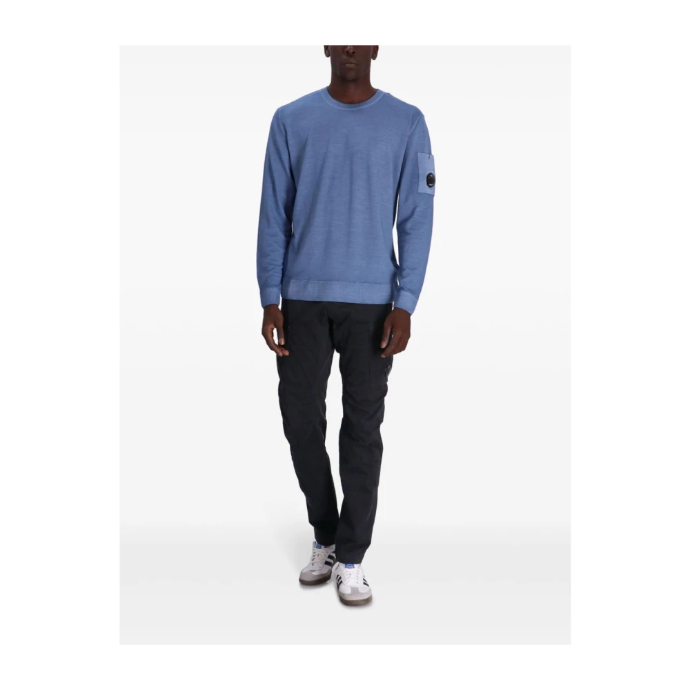 C.P. Company Lichtblauwe Merinowollen Trui Blue Heren