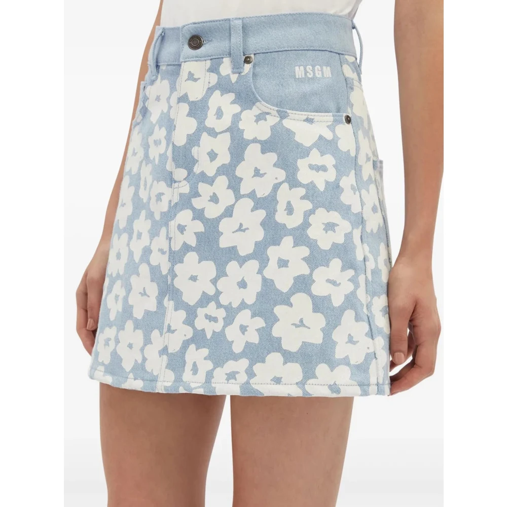 Msgm Stijlvolle Rok Blue Dames